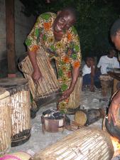 Arutheda Dance warming up drums
